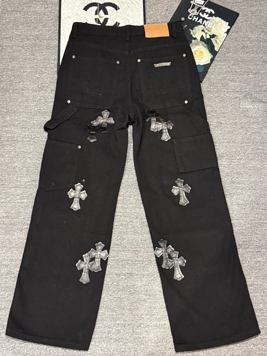 Pantalón Chrome Hearts cruz con estampado de jeans/ pantalón CALIDAD ORIGINAL