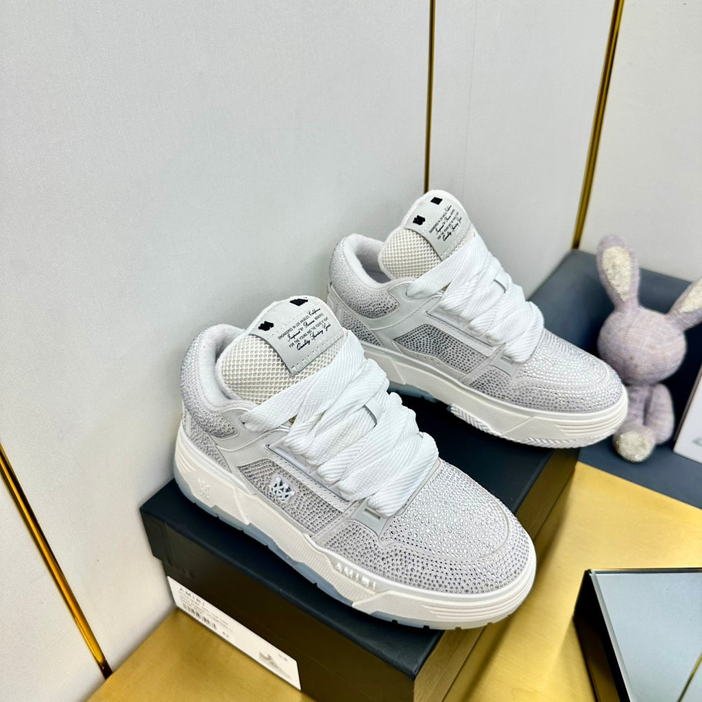 Amiri MA-1 Crystal – Blanco/Plateado