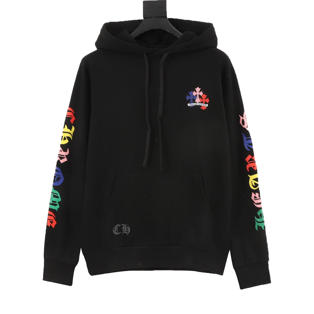 Sudadera Chrome Hearts 25FW colorido sánscrito con capucha CALIDAD ORIGINAL