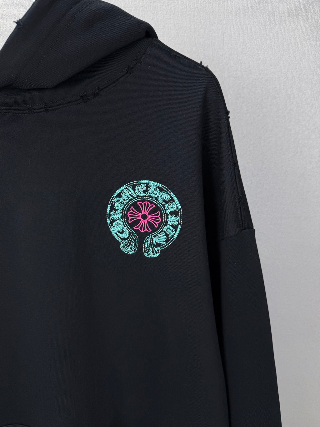 Sudadera Chrome Hearts 2026 nuevo bordado herradura logo Washed y desgastado para pareja con capucha - Estilo B CALIDAD ORIGINAL
