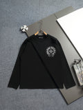 Prenda Chrome Hearts cruz y herradura estampado de logo cuello redondo manga larga - Estilo F CALIDAD ORIGINAL