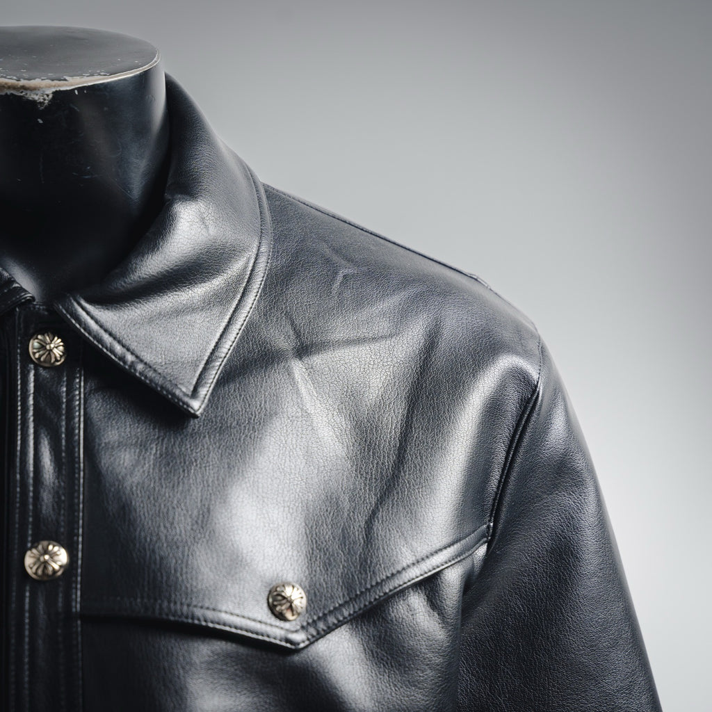 Chaqueta de Cuero Chrome Hearts Bordado Grande CALIDAD ORIGINAL