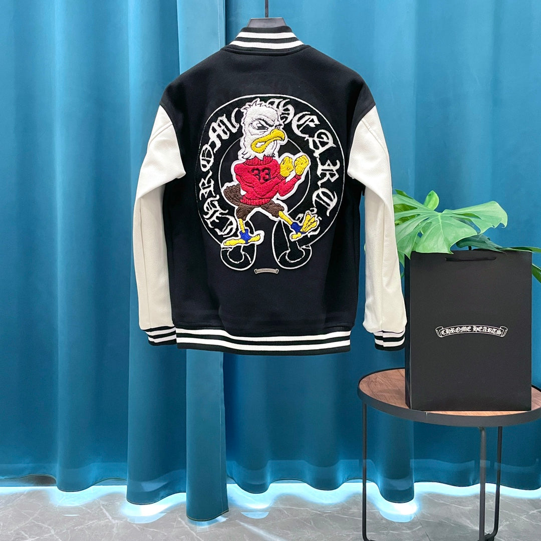 Chaqueta Chrome Hearts CH️ estilo béisbol chaqueta - Estilo D CALIDAD ORIGINAL