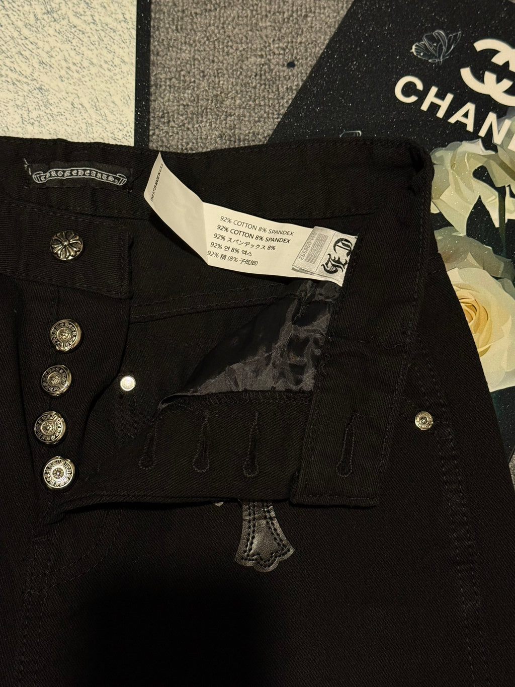 Pantalón Chrome Hearts cruz con estampado de jeans/ pantalón CALIDAD ORIGINAL