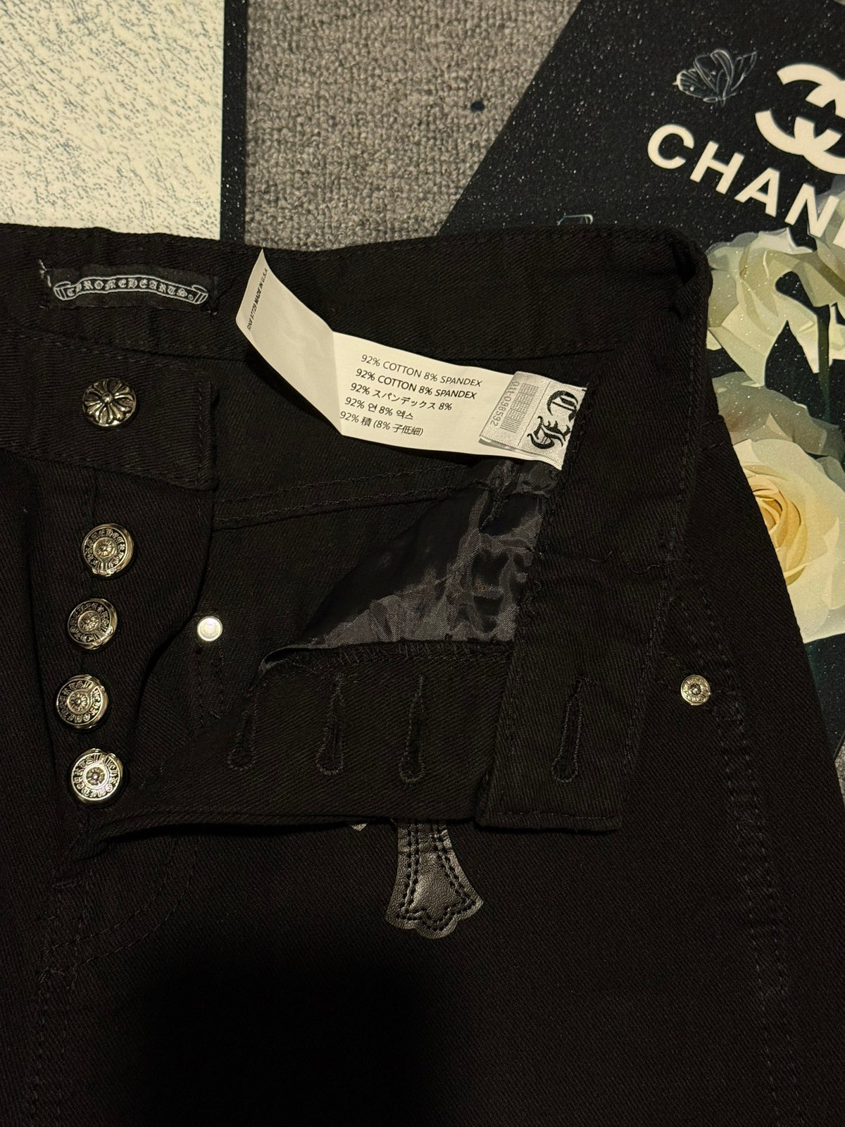 Pantalón Chrome Hearts cruz con estampado de jeans/ pantalón CALIDAD ORIGINAL