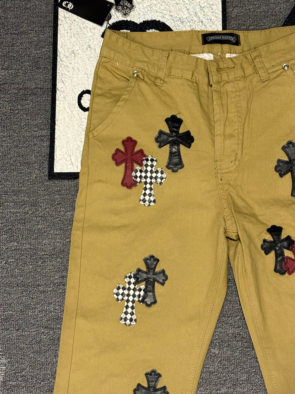 Pantalón Chrome Hearts cruz con estampado de denim pantalón CALIDAD ORIGINAL
