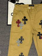 Pantalón Chrome Hearts cruz con estampado de denim pantalón CALIDAD ORIGINAL