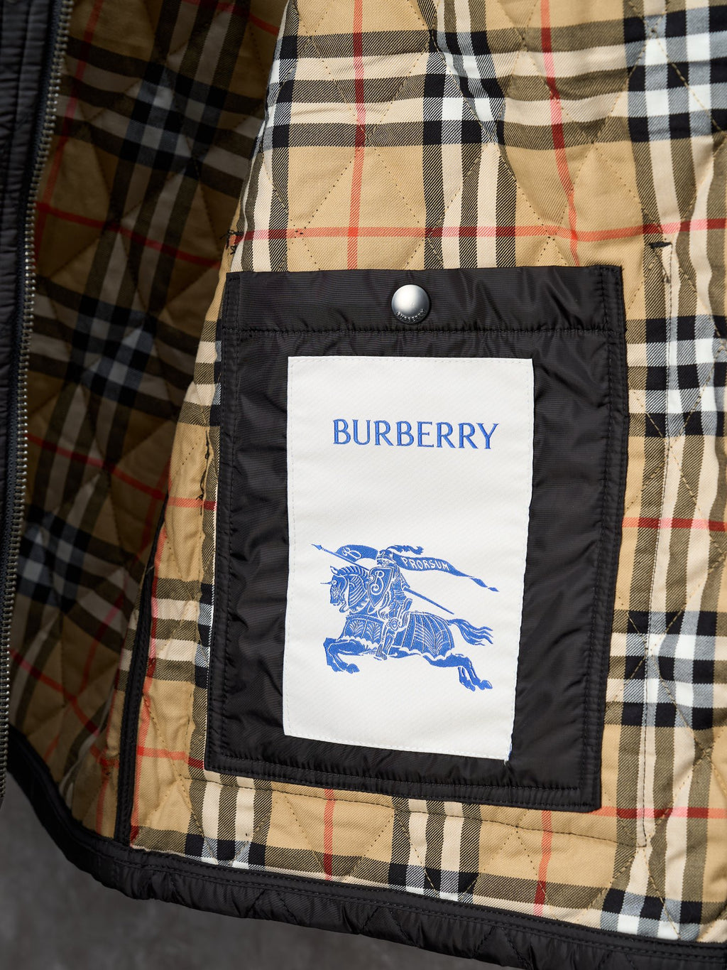 Chaqueta Burberry acolchada Nylon Barn a cuadros con cuello de pana - Estilo B CALIDAD ORIGINAL