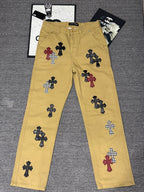 Pantalón Chrome Hearts cruz con estampado de denim pantalón CALIDAD ORIGINAL