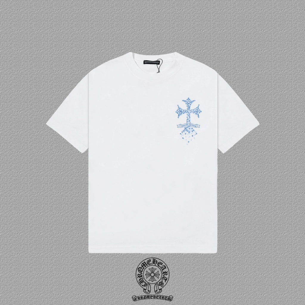 Polera Chrome Hearts 2026FW manga corta polera con estampado de logo, High-End 26s Double Yarn 300g Fabric CALIDAD ORIGINAL