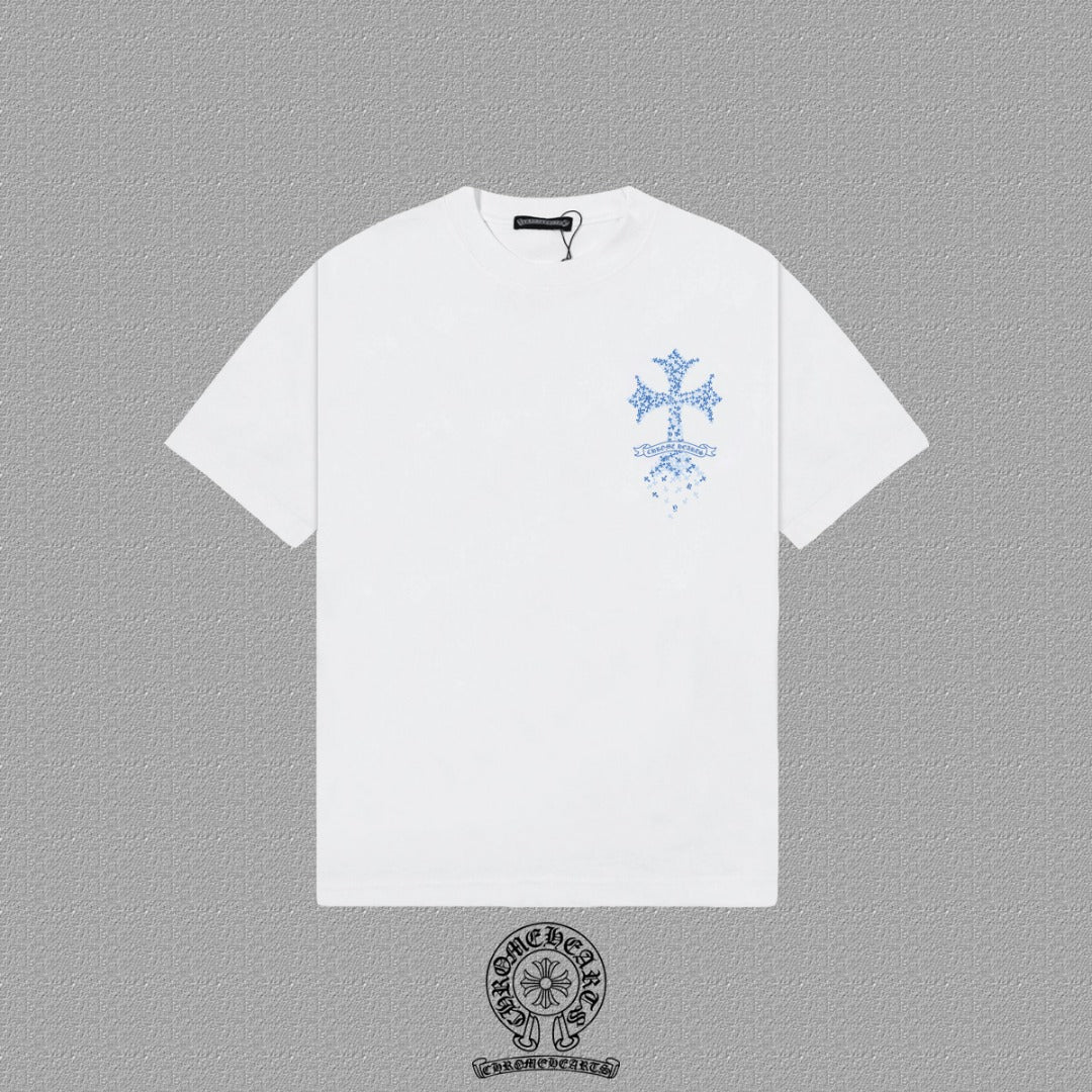 Polera Chrome Hearts 2026FW manga corta polera con estampado de logo, High-End 26s Double Yarn 300g Fabric CALIDAD ORIGINAL