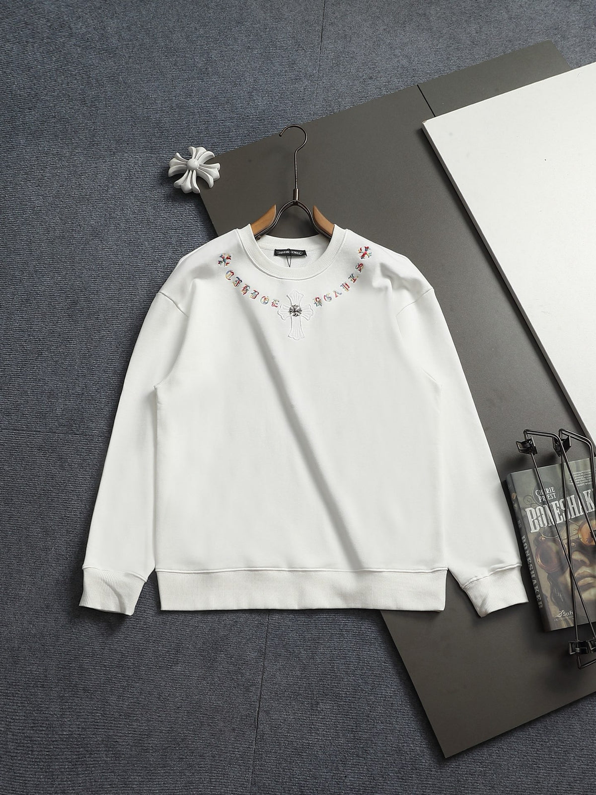 Sudadera Chrome Hearts cruz bordado cuello redondo sudadera CALIDAD ORIGINAL