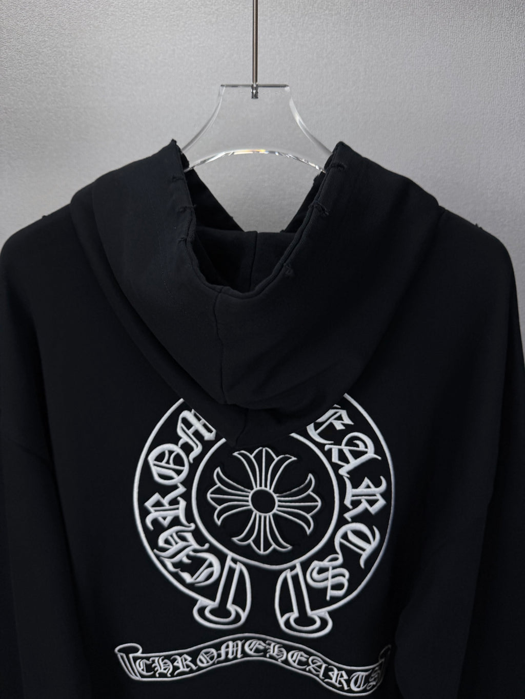 Sudadera Chrome Hearts 2026 nuevo bordado herradura logo Washed y desgastado para pareja sudadera con capucha - Estilo B CALIDAD ORIGINAL