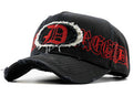 Gorra Letra D grande roja gótica sobre tela