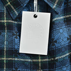 Bolso Chrome Hearts all-over a cuadros cruz estampado manga larga camisa CALIDAD ORIGINAL