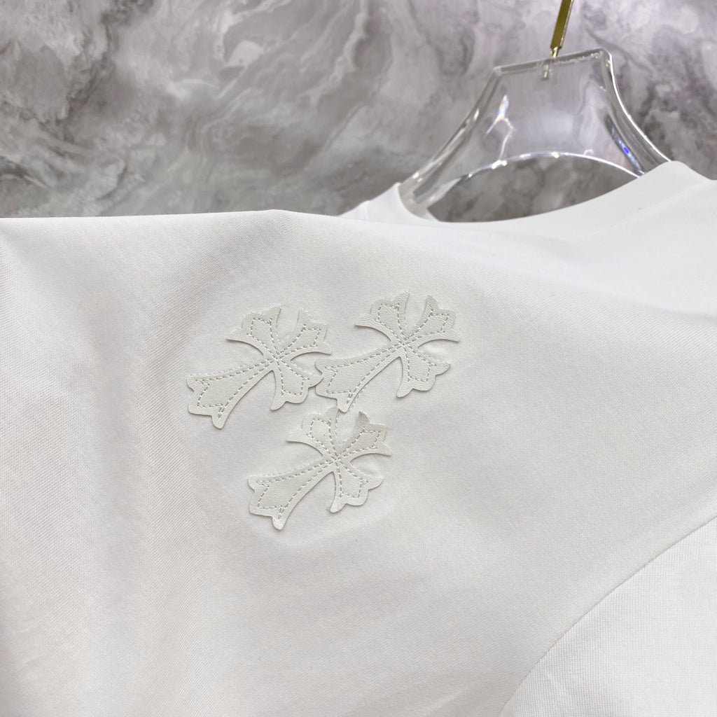 Polera Chrome Hearts 26SS verano nuevo cuello redondo manga corta polera - Estilo D CALIDAD ORIGINAL