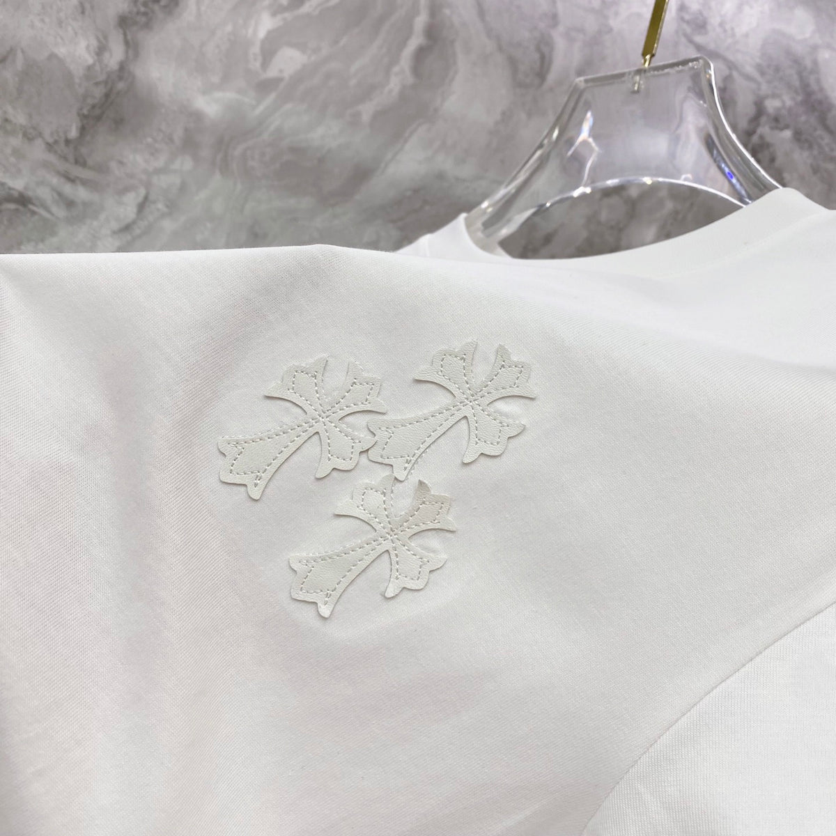 Polera Chrome Hearts 26SS verano nuevo cuello redondo manga corta polera - Estilo D CALIDAD ORIGINAL