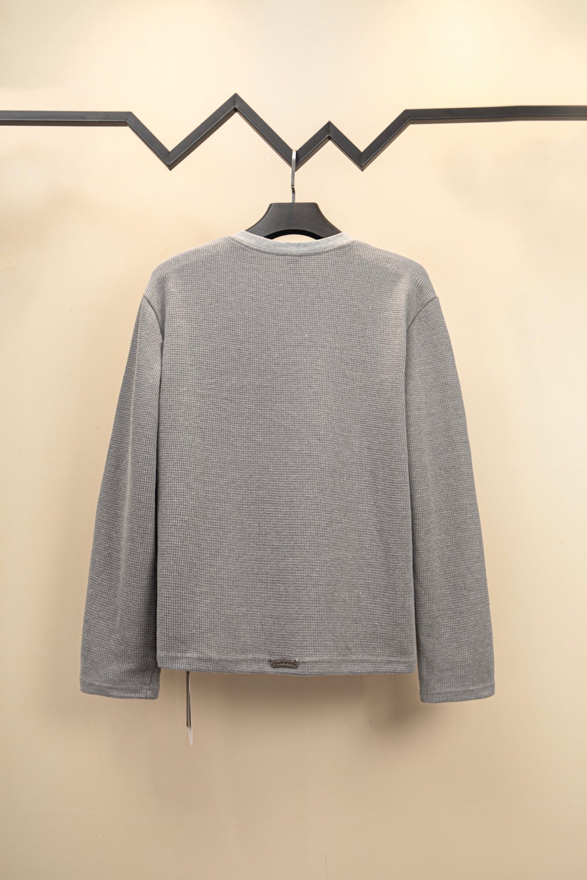 Polera Manga Larga Chrome Hearts Croy Hearts cuero Label cruz Henry Collar waffle Gown manga larga polera - Estilo B CALIDAD ORIGINAL