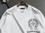 Prenda Chrome Hearts cruz y herradura estampado de logo cuello redondo manga larga CALIDAD ORIGINAL