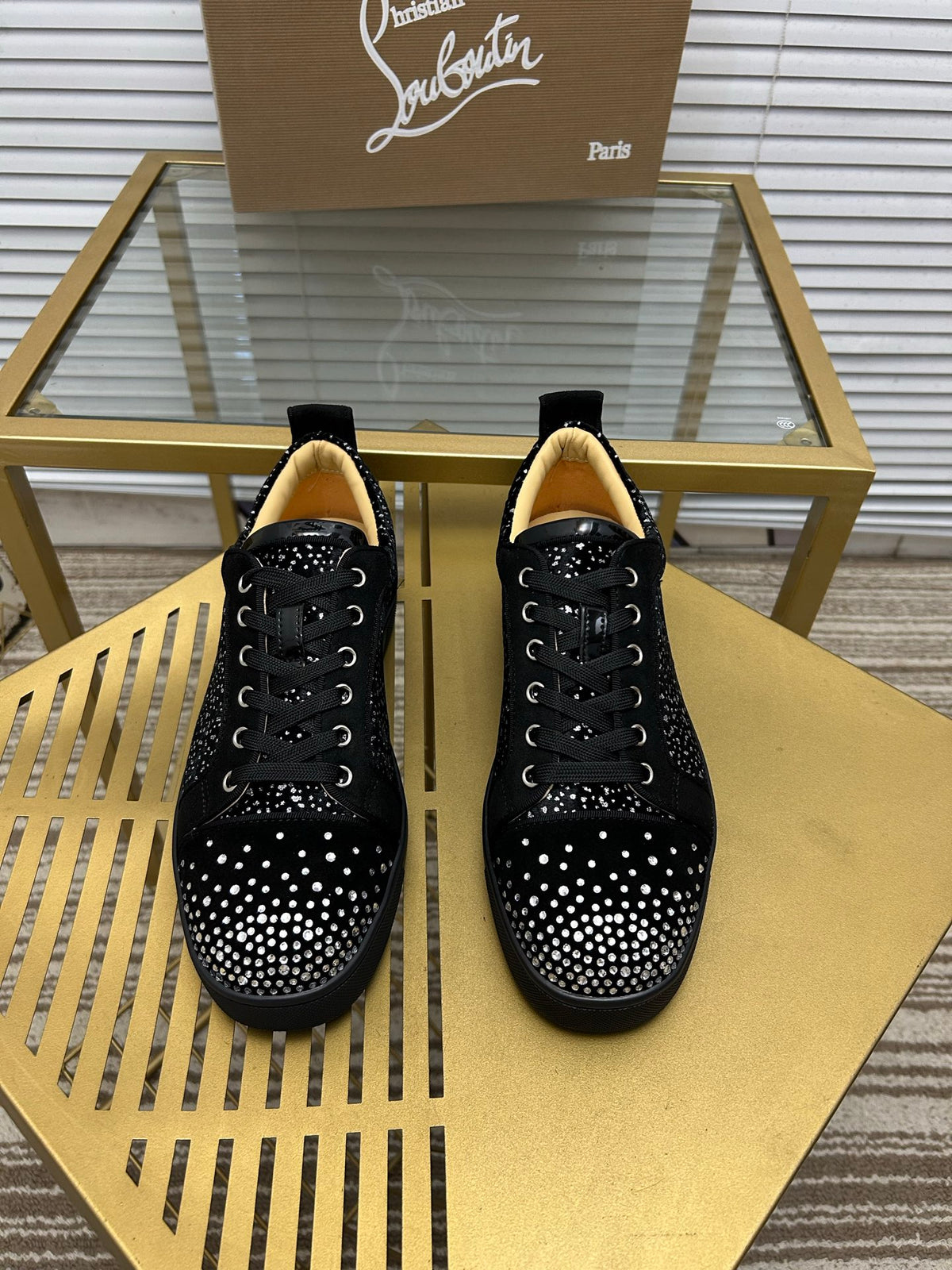Christian Louboutin Louis Junior Strass – Negro