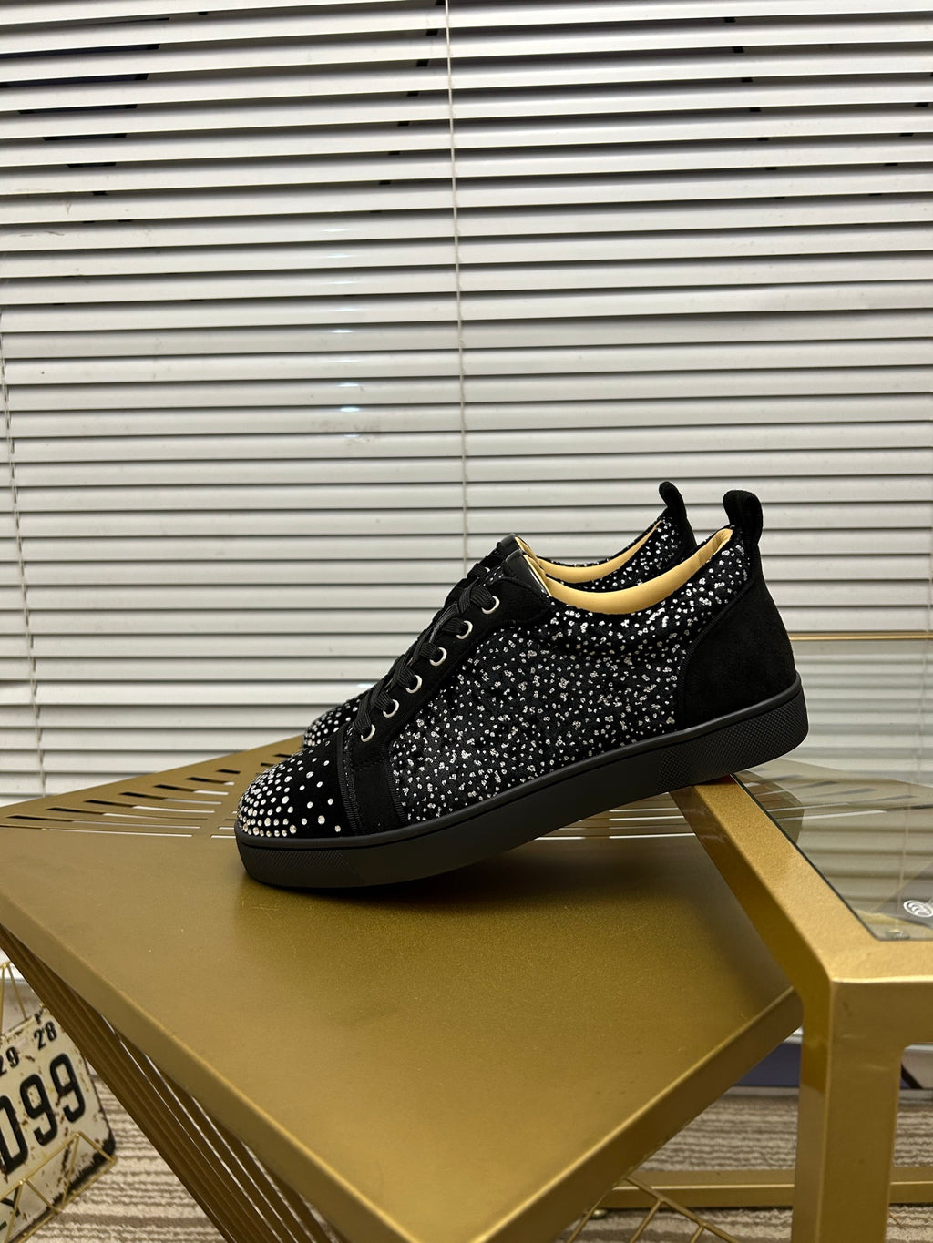 Christian Louboutin Louis Junior Strass – Negro