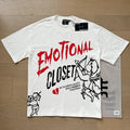 Polera Mixed Emotion Cupido Corazón Roto - Blanco/Rojo