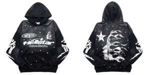 Sudadera Hellstar Estrellas - Negro