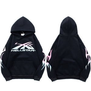 Sudadera Hellstar Llama Rosa - Negro