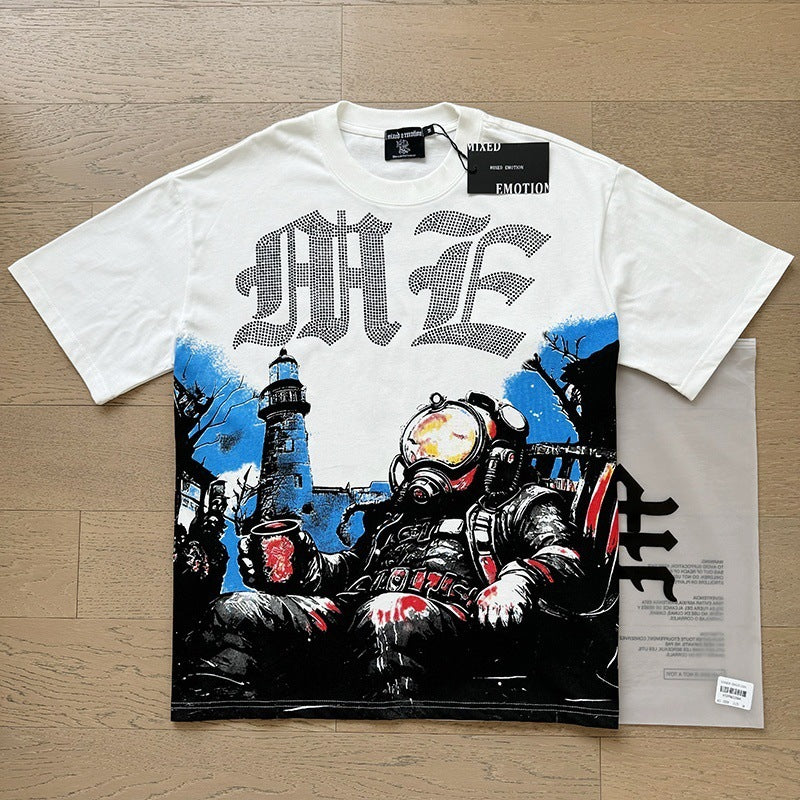 Polera Mixed Emotion Buzo Faro - Blanco