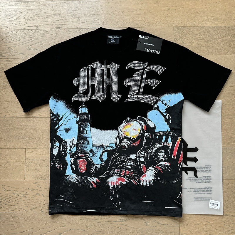 Polera Mixed Emotion Buzo Faro - Negro