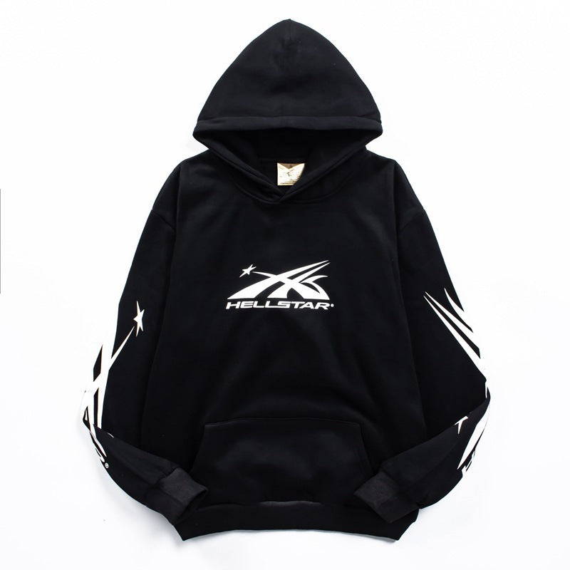 Sudadera Hellstar Estrella Minimalista V2 - Negro