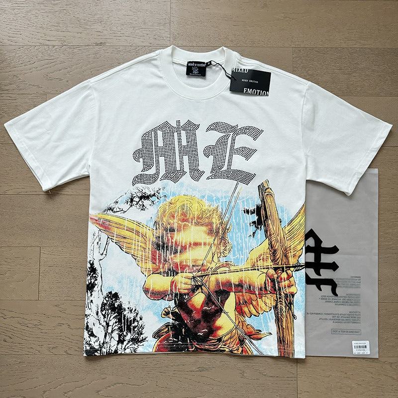 Polera Mixed Emotion Ángel Arquero Dorado - Blanco