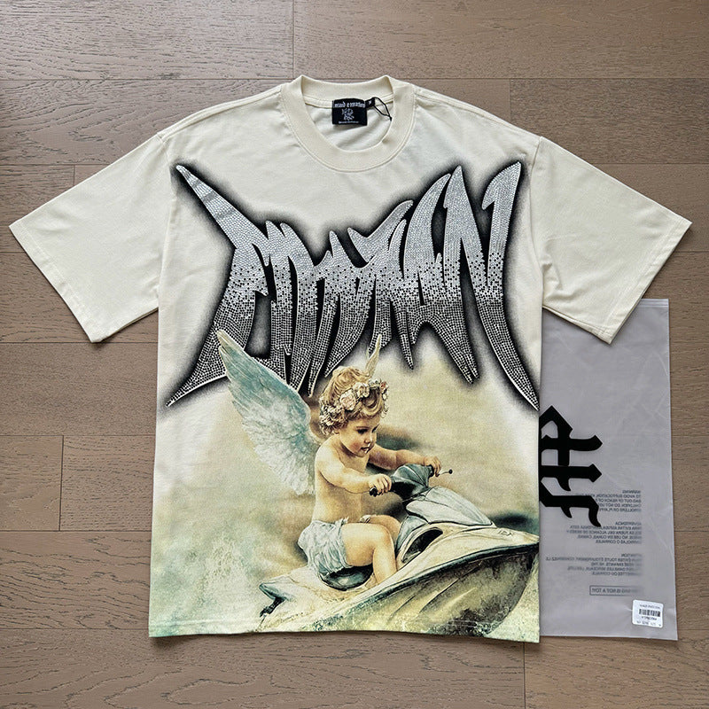 Polera Mixed Emotion Ángel en Jetski - Albaricoque