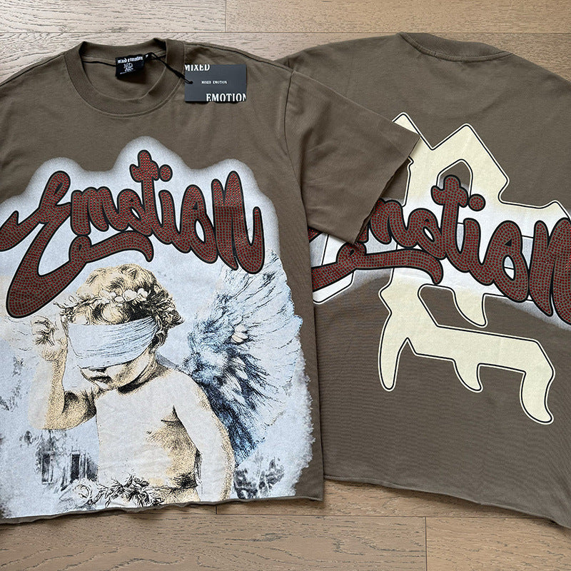 Polera Mixed Emotion Ángel Vendado - Caqui