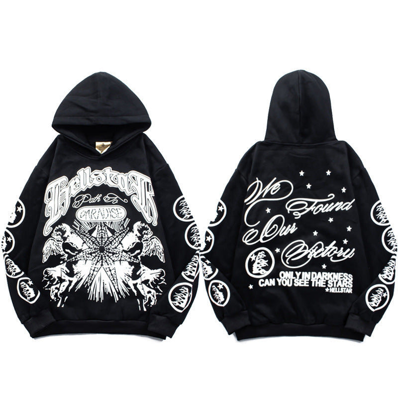Sudadera Hellstar Gótica - Negro