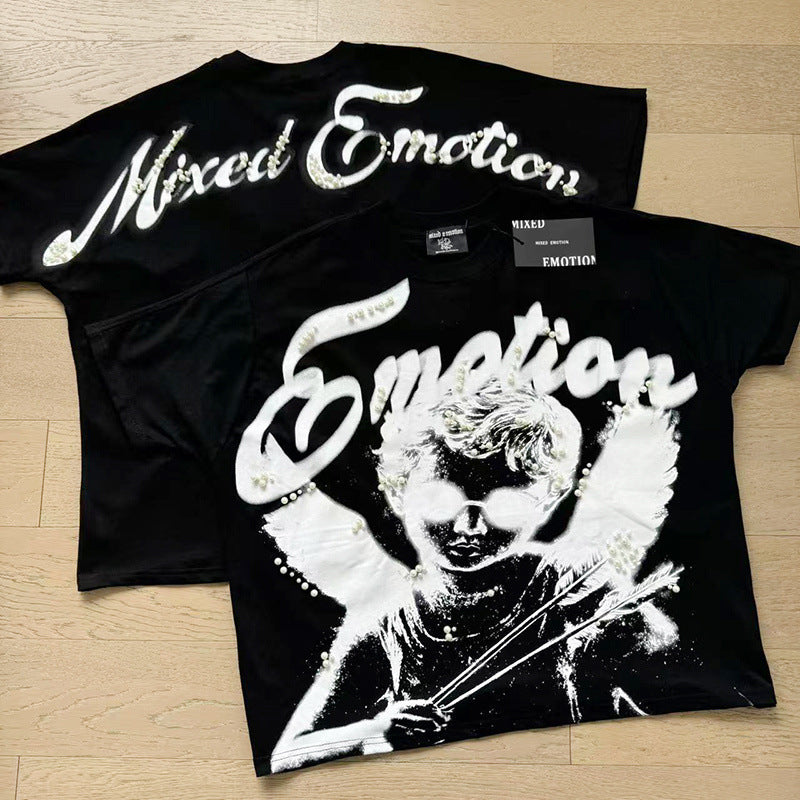 Polera Mixed Emotion Querubín Lentes - Negro