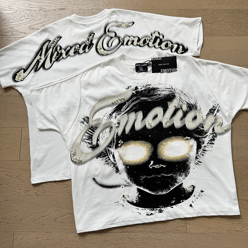 Polera Mixed Emotion Querubín Lentes - Blanco