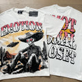 Polera Mixed Emotion Vaquero Alienígena - Blanco