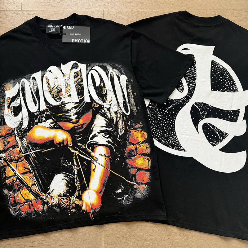 Polera Mixed Emotion Niño Arquero - Negro