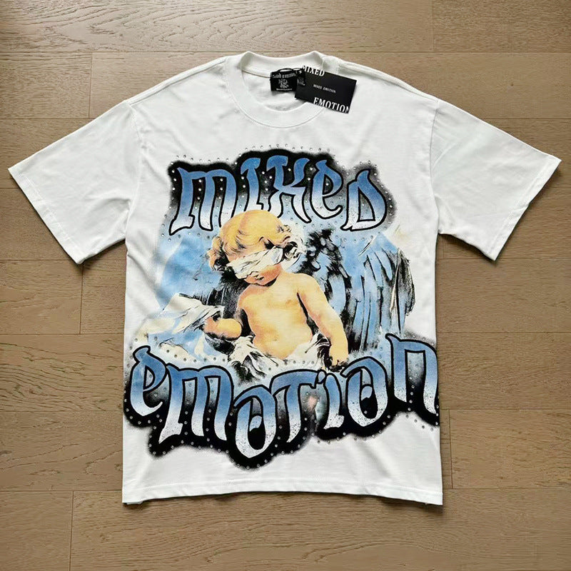 Polera Mixed Emotion Querubín con Venda - Blanco