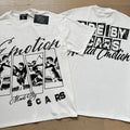 Polera Mixed Emotion Fotos Ángeles Corriendo - Blanco