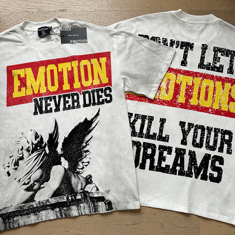 Polera Mixed Emotion Ángel de Piedra - Blanco