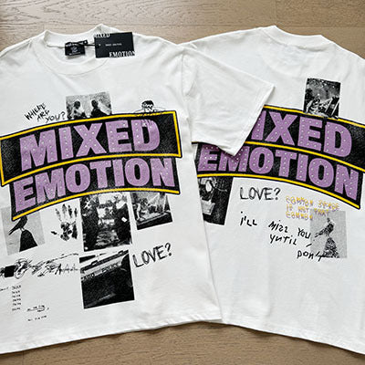 Polera Mixed Emotion Collage Fotos - Blanco