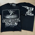 Polera Mixed Emotion Ángel Corriendo Vintage - Negro