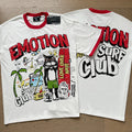 Polera Mixed Emotion Gato Surfista - Blanco