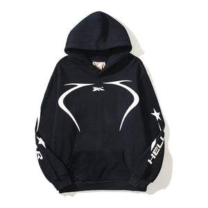 Sudadera Hellstar Estrella Minimalista - Negro