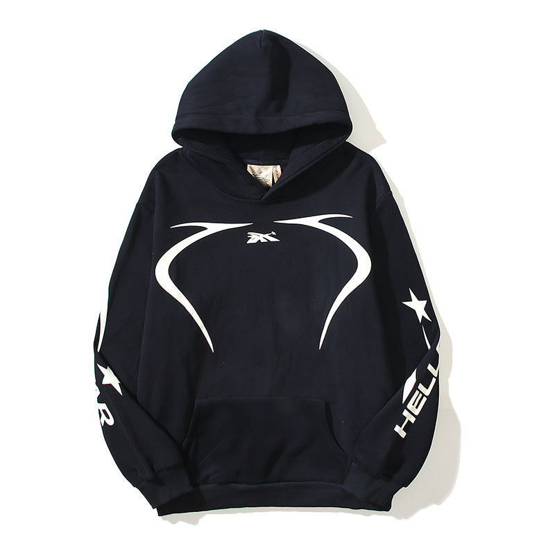 Sudadera Hellstar Estrella Minimalista - Negro