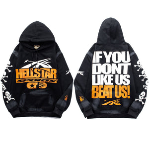 Sudadera Hellstar Texto Bold - Negro