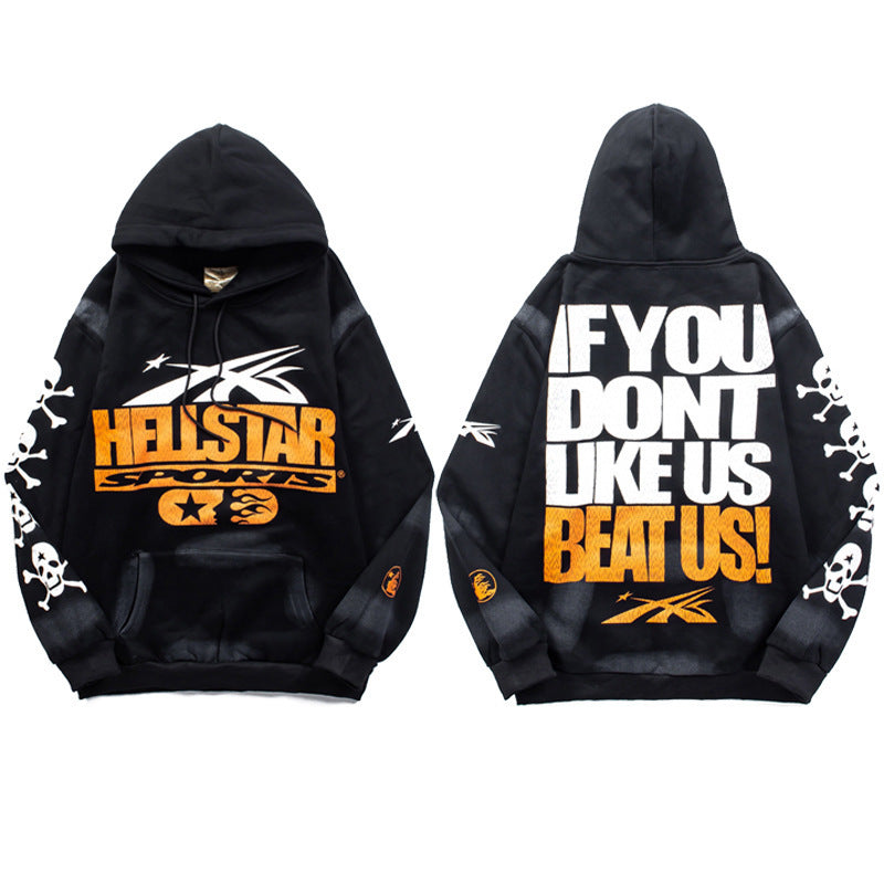 Sudadera Hellstar Texto Bold - Negro